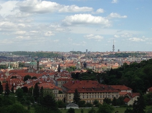 Aussicht über Prag vom Kloster Strahov aus